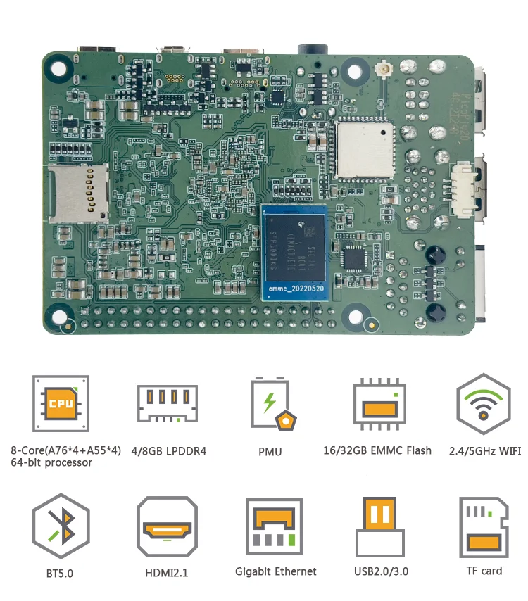 3D Printer 4K-16K LCD screen RK3588S System Motherboard Nanodlp System Motherboard RK3588S System