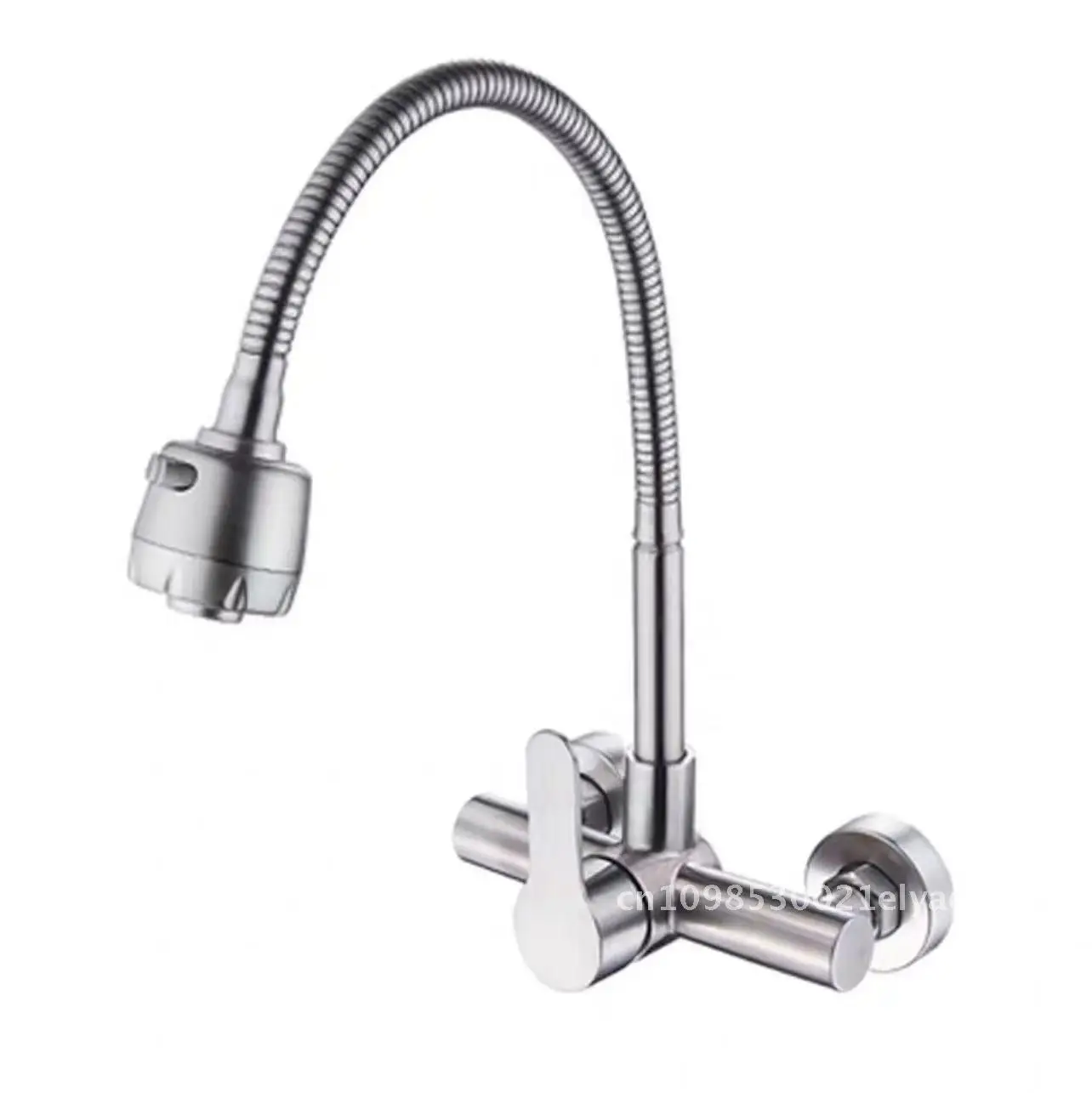 

304 stainless steel wall shower hot and cold faucet shower faucet mixing valve open-mounted balcony