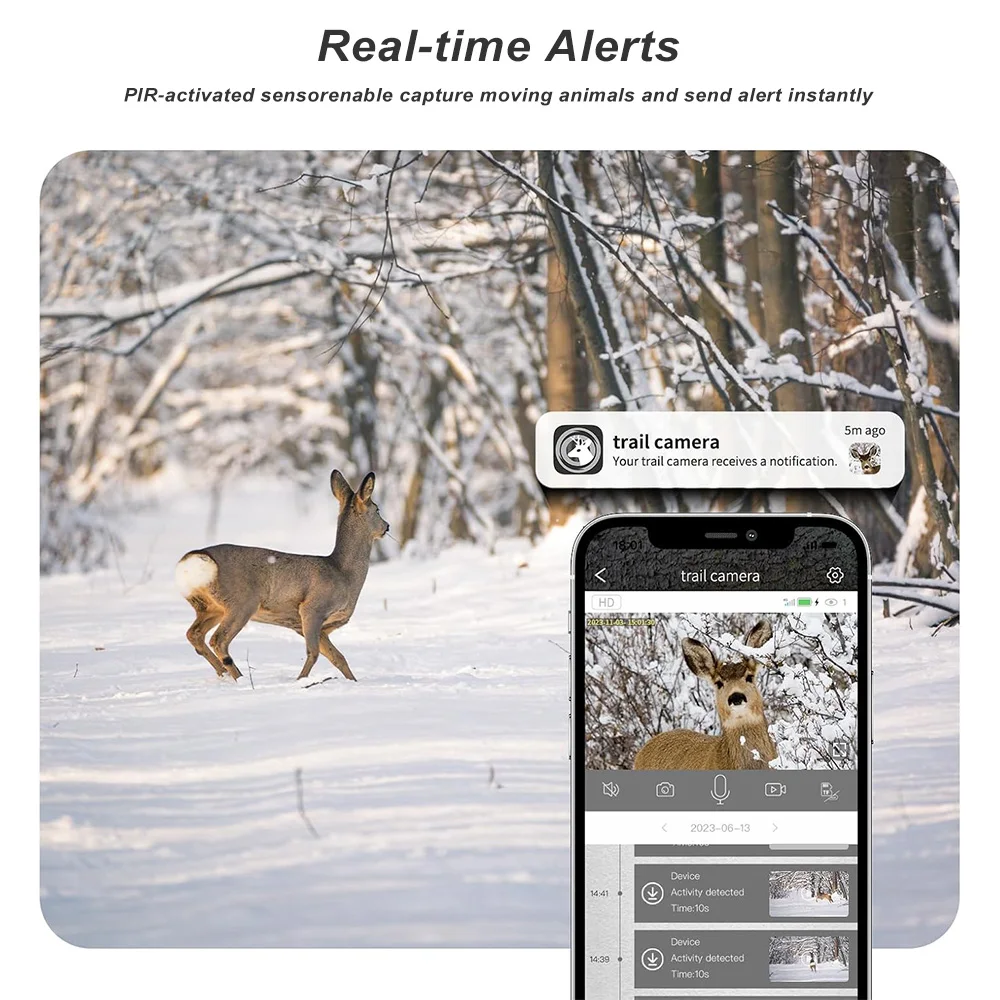 PEGATAH 4G Solar Trail Camera with 2K Video & 14MP Pictures, IR Night Vision for Wildlife Monitoring and Hunting