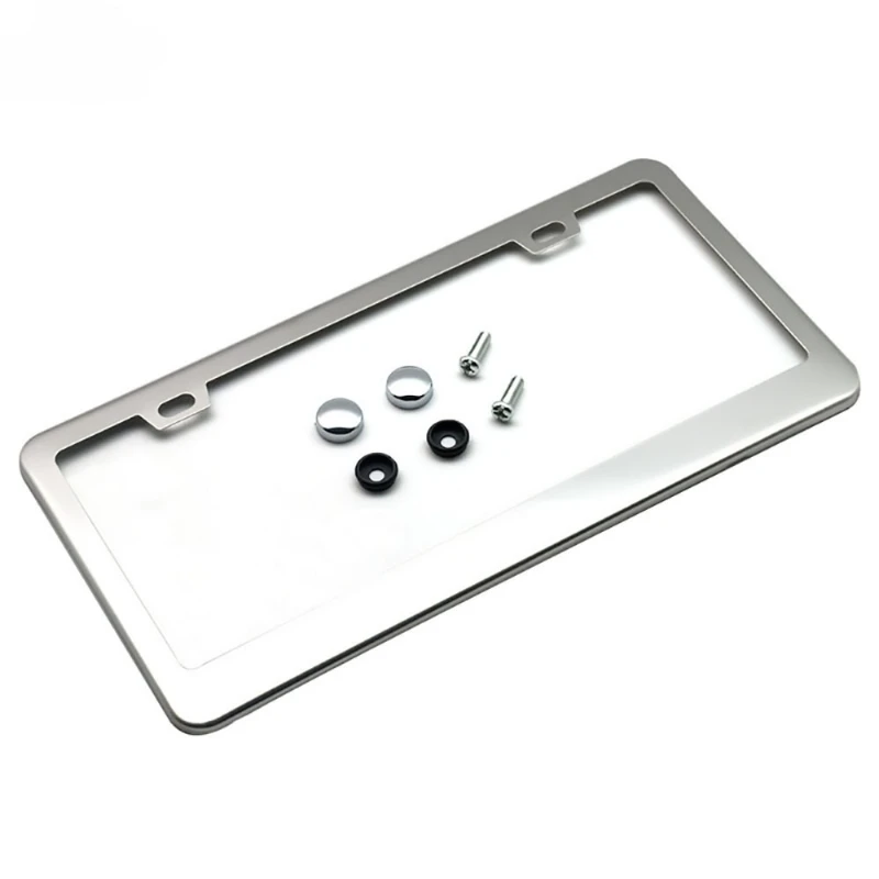 

American stainless steel car license plate frame license plate frame American license plate explosion modified car