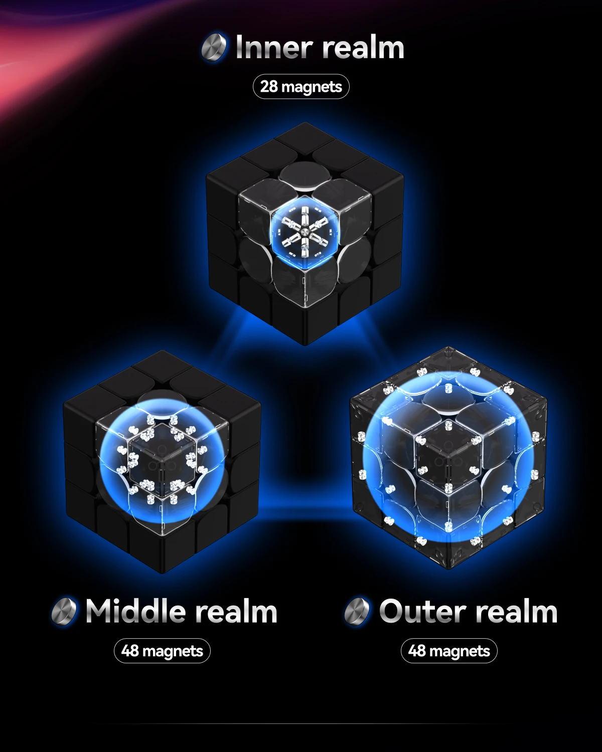[Picube] GAN16 Maglev UV مكعب سرعة مغناطيسي بدون ملصقات 3x3 احترافي Gan 16MAX ألعاب ألغاز المكعب السحري Gan16 Maglev UV