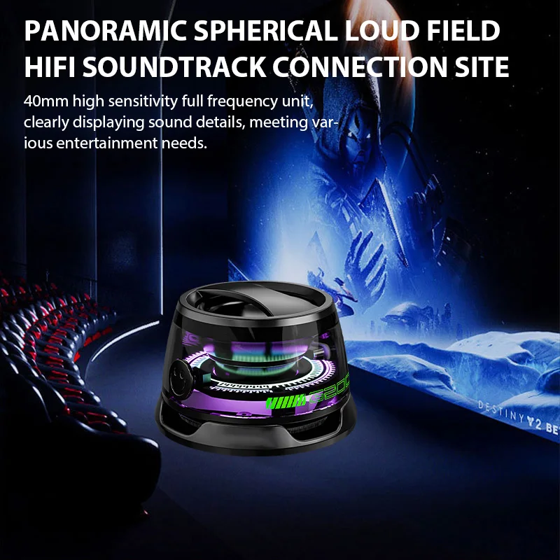 Портативная Bluetooth-колонка VIKEFON G200 с RGB-подсветкой, магнитный динамик BT5.3, мини-звуковая коробка, 7-часовое воспроизведение, держатель для телефона