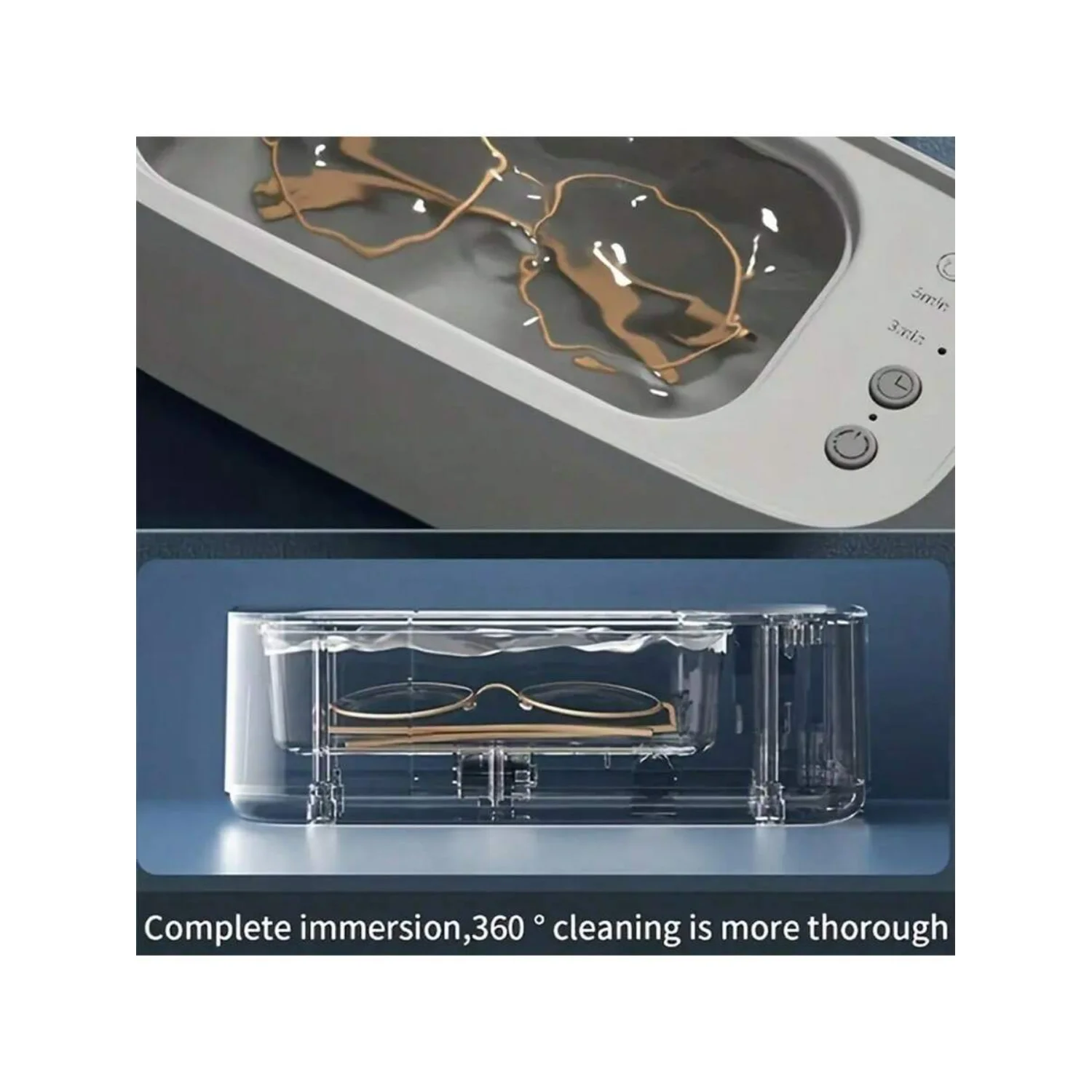 Máquina de limpieza de gafas, limpieza automática de alta frecuencia, soportes de joyería, lentes de contacto, mini limpiador portátil.