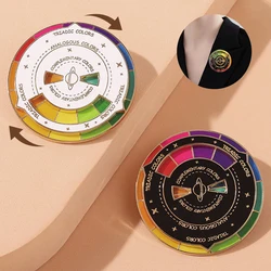 Color Wheel Keychain Social Mood Brooch Couple Badge Artist Gift Keychains for Backpack Hats Pins Boards Trendy Gifts