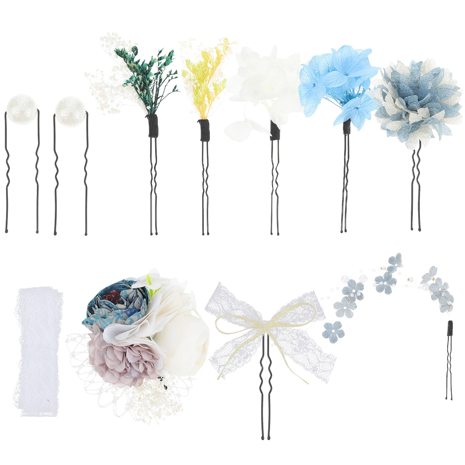 

Silk Pearl U shaped Hairpin Kimono Headwear Party Headdress Cosplay Decor Japanese Accessories Lolita Wedding Photo Shoot