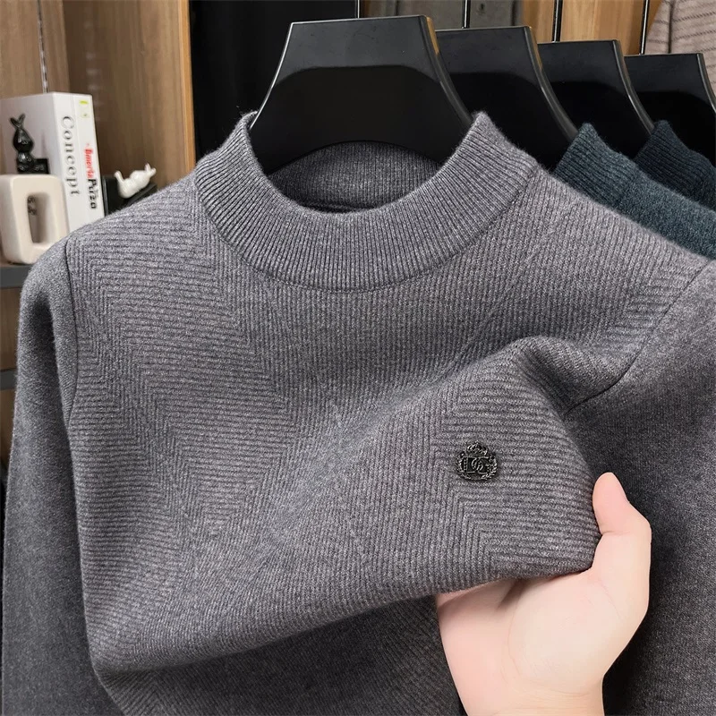 

Men's Half-Cardigan Sweater 2025 Autumn/Winter New Casual Knit Base Layer Thermal Fashionwear