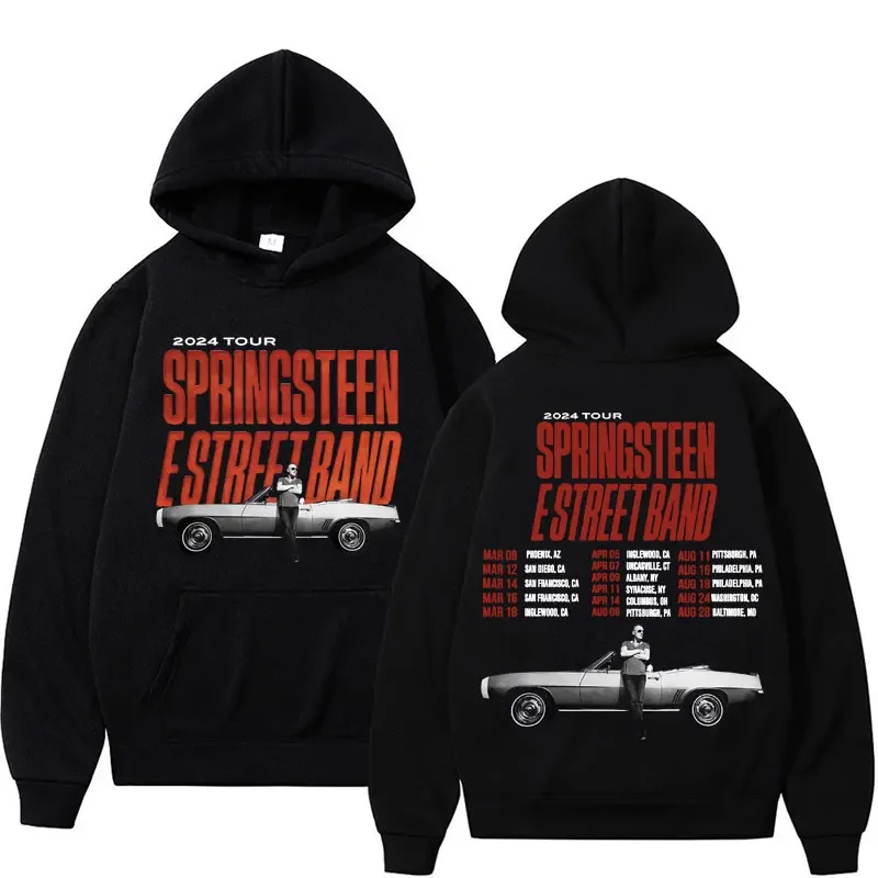 

Bruce Springsteen & The E Street Band Rescheduled US Tour 2024 Hoodie Men's Harajuku Hip Hop Rock Style Hoodies Sweatshirts Male