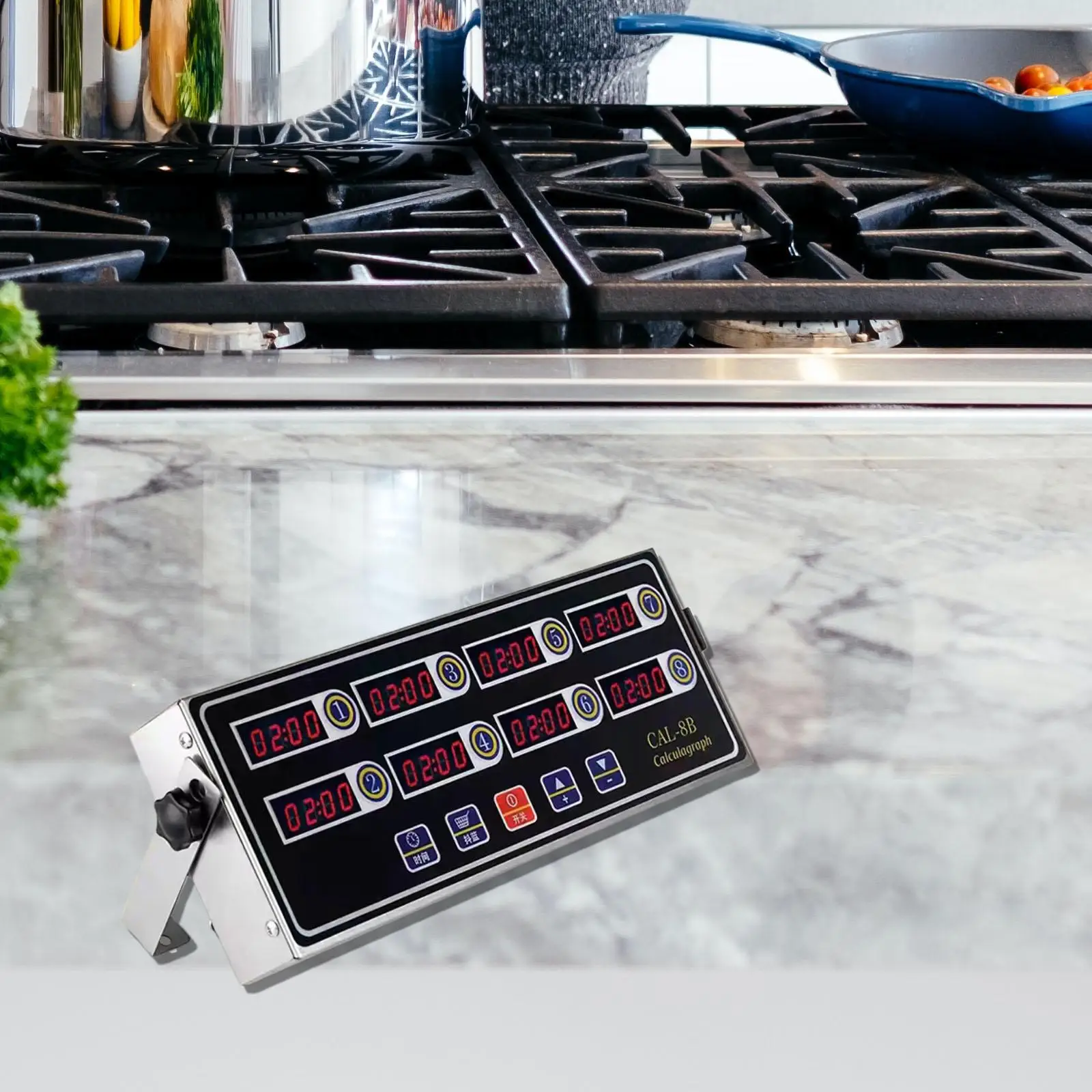 Digital Kitchen Timer, 8 Channels Reminder Clock, Restaurant timer, Commercial Kitchen Timer for Kitchen Home