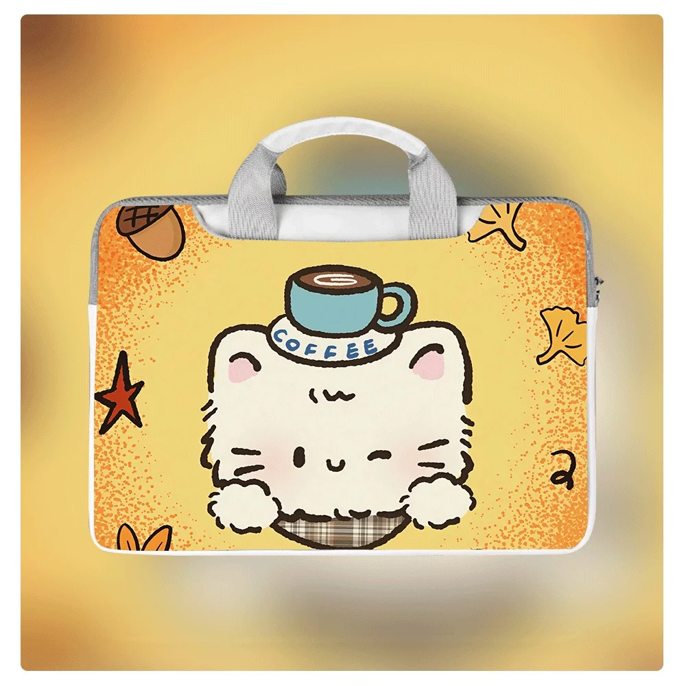 

Милая сумка-портфель через плечо с мультяшными животными для ноутбуков 12, 13.3, 14, 15, 15.6 дюймов, для Macbook Air Pro 16, Xiaomi, подарок