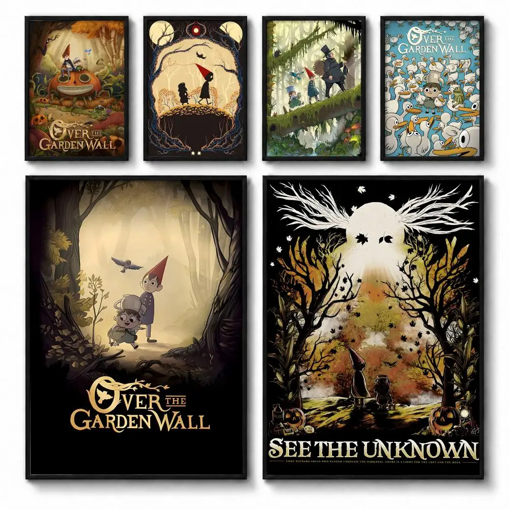 TV Over the Garden Wall Poster Self-adhesive Art Waterproof Paper Sticker Coffee House Bar Room Wall Decor