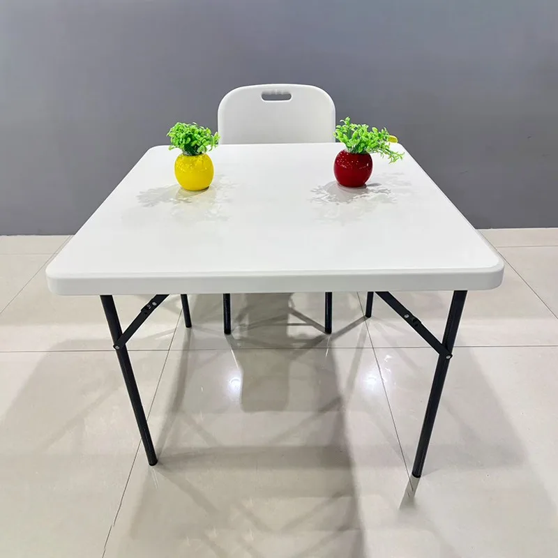 Folding table blow molding household dining table, simple and convenient training table, simple conference table