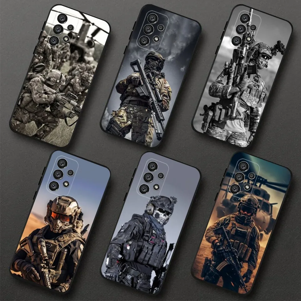 Army Special Forces  Phone Case For Samsung Galaxy A20,A21s,A22,A31,A32,A52,A53,A72,73,A80,A91 Soft Black Cover