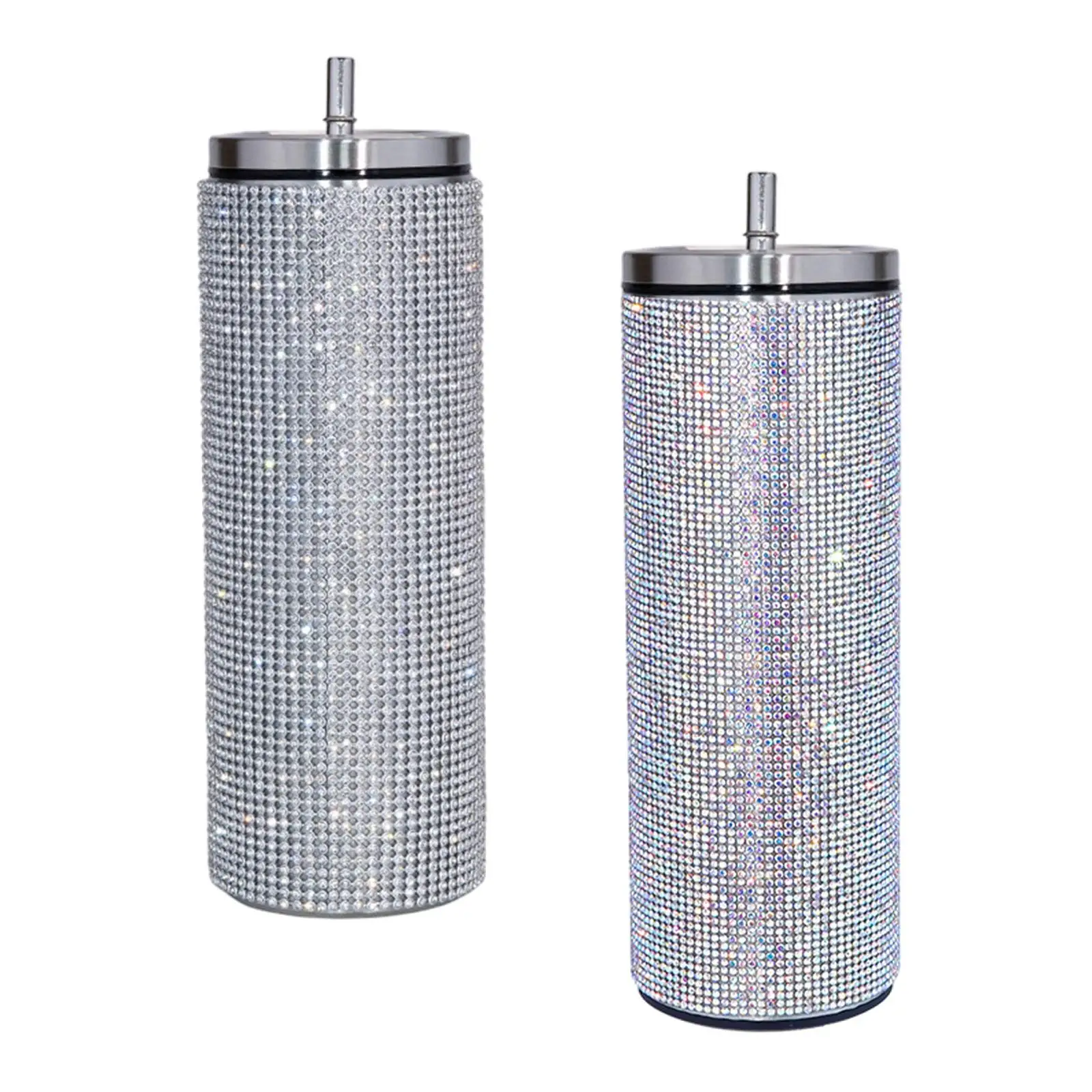 Rhinestone Glitter Water Bottle Tumblers Rustproof 20oz Shining for Office