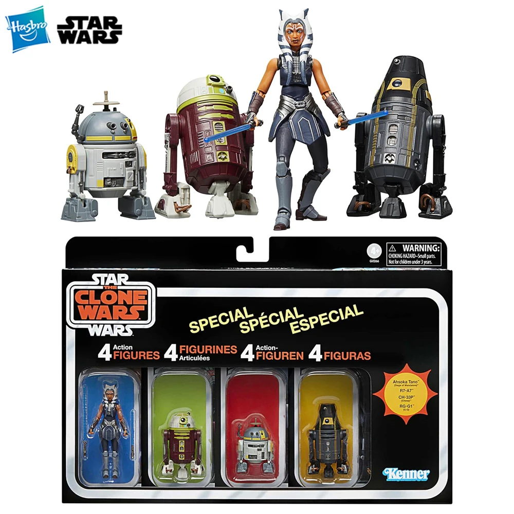 

In-Stock Hasbro STAR WARS The Vintage Collection Escape from Order 66 4-Pack (Ahsoka Tano & Droids) Exclusive Figure Model Toys