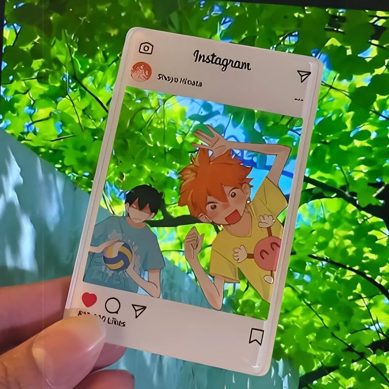 

Hinata Shoyo Kozume Kenma Sugawarara Koushi Tobio Kageyama акриловая прозрачная открытка орнамент подарок для Haikyu аниме периферия