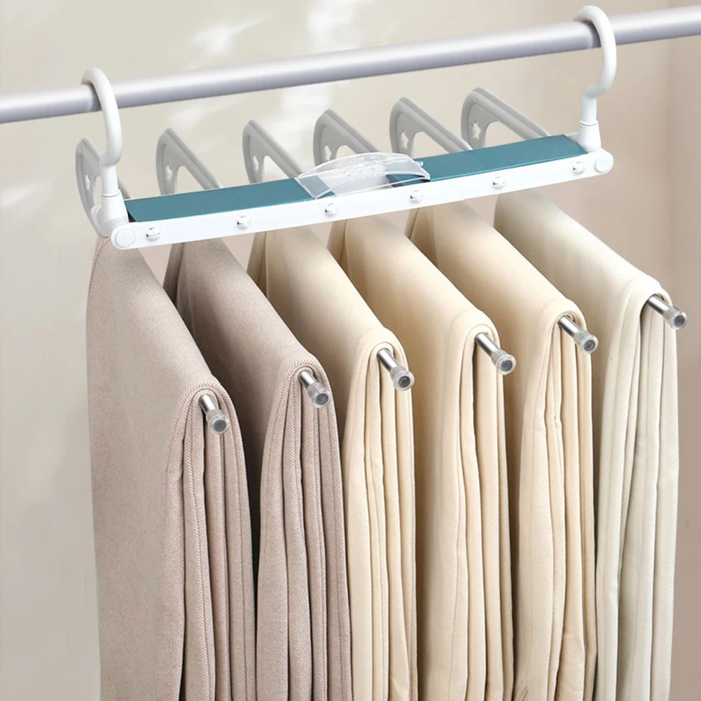 

S-shaped Telescopic Folding Hanger Space Saving Strong Bearing Capacity For Wardrobe & Closet Organizer