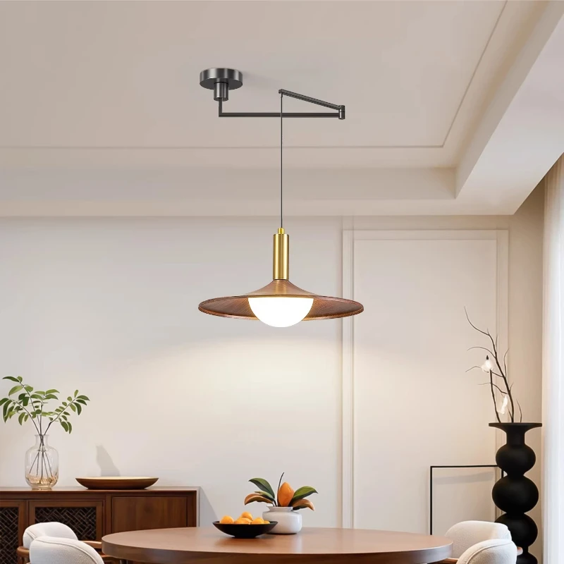 Modern Wrought Iron Rocker Arm Led Ceiling Pendant Light Dining Table Kitchen Cloakroom Study Hanging Lamp Home Decor Furniture