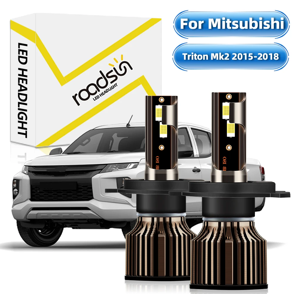 

[Для Mitsubishi Triton Mk2 2015-2018 】светодиодные лампы H4, фары ближнего и дальнего света 6500K, белая фонарь 400% лм, сверхъяркая подключение и воспроизведение