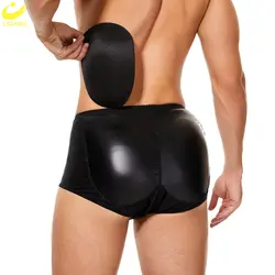 LAZAWG Men Butt Lifting Panties with Removable Pads Low Waisted Slimming Panty Hip Enhancer Shorts Shapewear Push Up Underwear