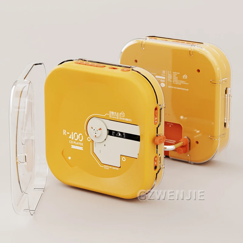 

Portable CD Player Dazzling Colour Music Walkman Bluetooth 5.3 Rechargeable HIFI CD Player Small Mini Multi Mode Playback R400