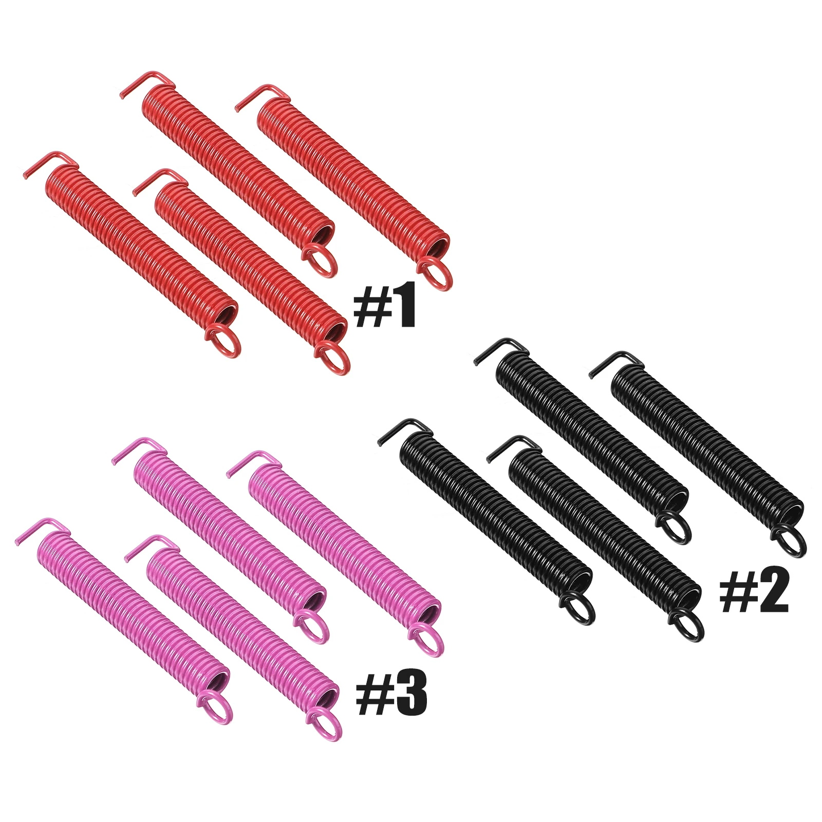 4Pcs Guitar Tremolo Springs Quiet Bass Bridge Springs Carbon Steel Stable Tuning Instruments Accessories Replacement Part