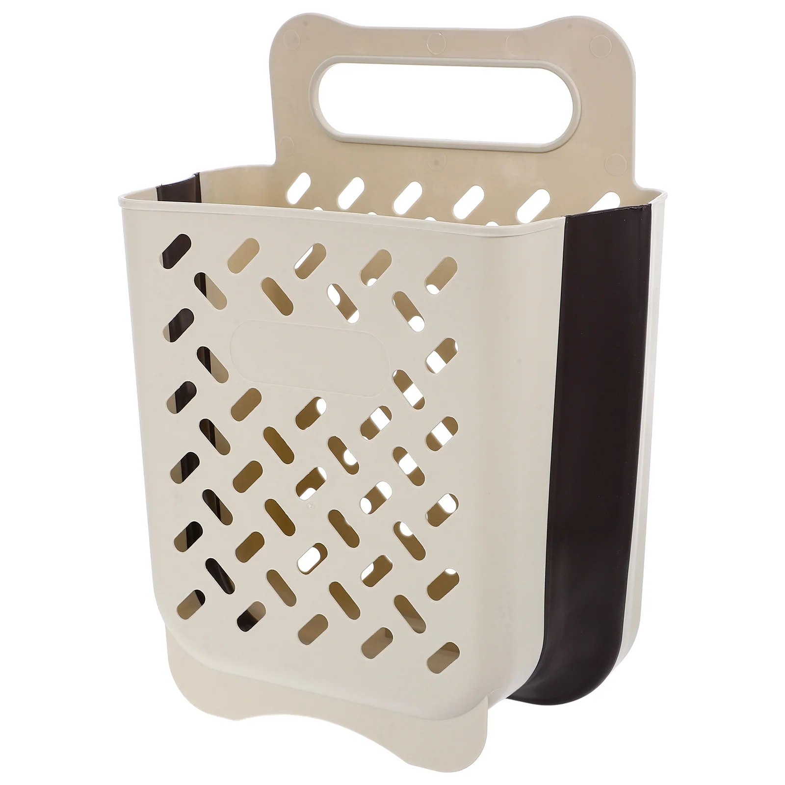 

Foldable Wall Mounted Laundry Basket Spacious No Punching Design Adhesive Hook Laundry Hamper Collapsible Clothes Storage Basket