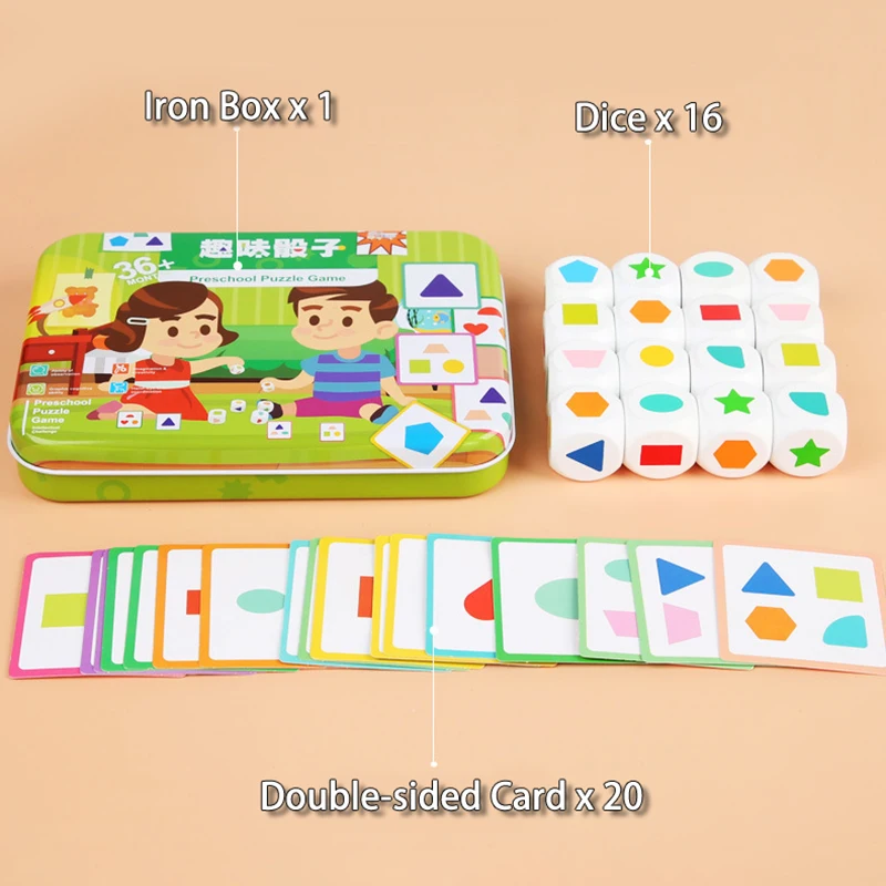 بطاقات مطابقة هندسية مونتيسوري للأطفال ، لعبة لوحة النارد على شكل لعبة ، ألعاب الذاكرة ، التفكير العقلي ، الألعاب التعليمية الحسية الاجتماعية
