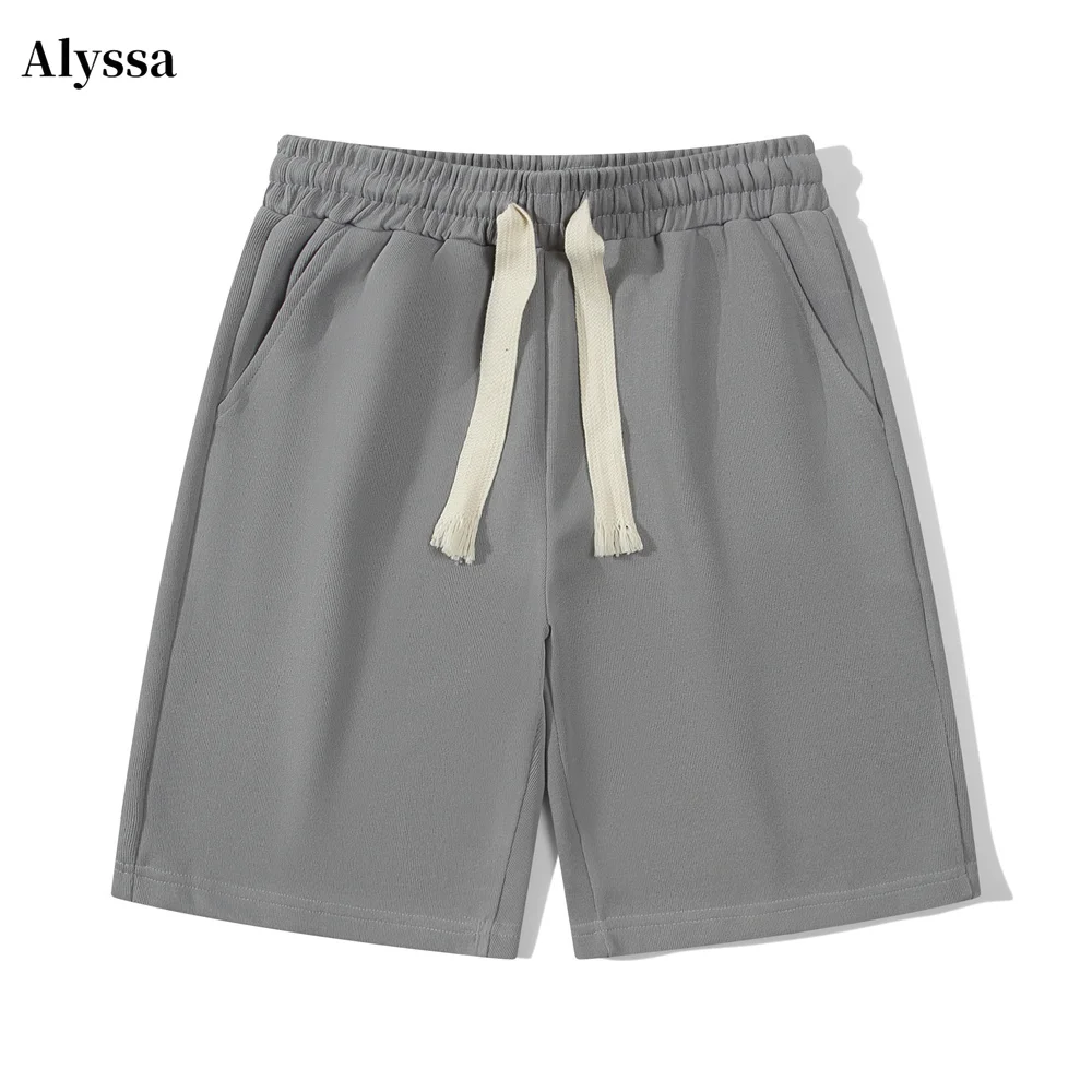 Men's shorts Sweat Shorts for Men Casual Clothing Jogging Sport Short Pants Black Color Drawstring Loose Gym Sports Training