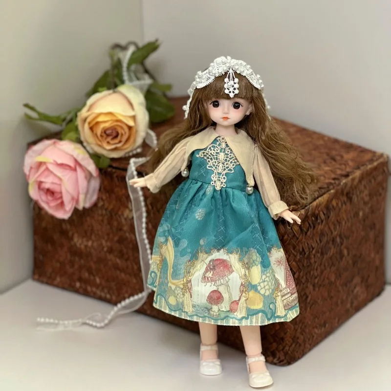 

11.8 Inches Doll Doll Girl Clothes Little Princess Toy Set 6 Points Baby Clothes Bjd Doll Internet Celebrity Ball Jointed Doll