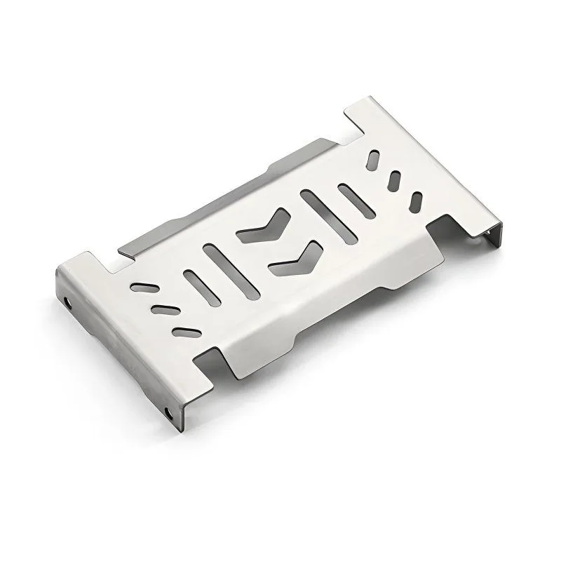 Protector de armadura de chasis de parachoques de placa de deslizamiento de acero inoxidable para piezas de actualización de coche 1/10 YK4106 YK4107 RC, accesorios de protección resistentes