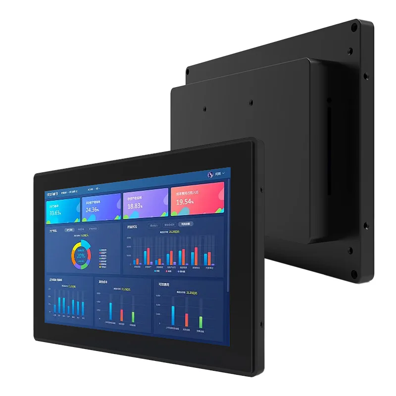 HD 10.1 Inch Industrial Capacitive Open Touch Monitor 1920x1080 Resolution Glass Cover RS232 DC New Price Discount