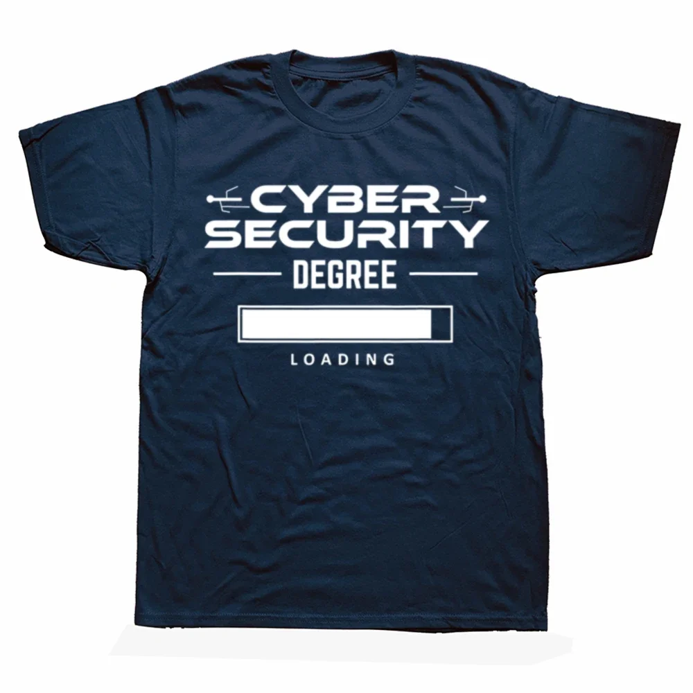 

2025 new model Cyber Security Degree Loading Computer Programmer Hacker Casual Family Tops T Shirt All Cotton Men Tshirts Family