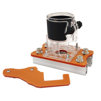 For 65mm Trimming Machine 2 In 1 Slotted Bracket Invisible Fasteners Wardrobe Cupboard Panel Punch Locator Aluminum with Scale