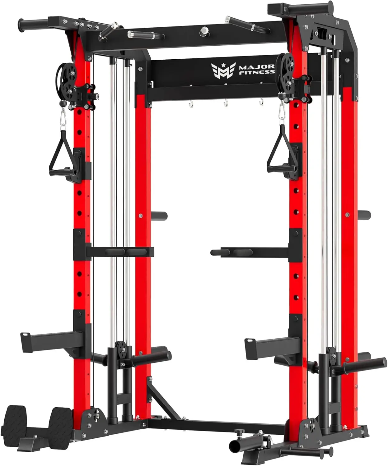 

FITNESS F22 Multi-Functional Power Rack—1600lbs Capacity All-in-One Squat Rack with Dual Pulley System for Home Gym Strength Tra