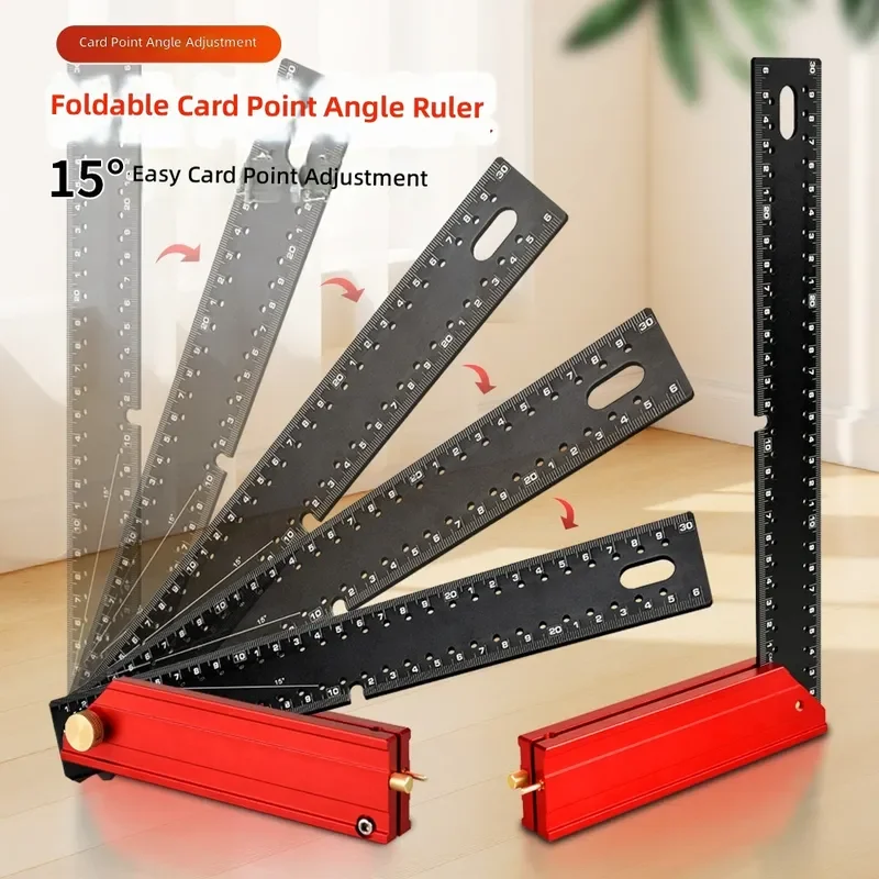 Square Ruler 90 Degree Angle Ruler High Precision Industrial Grade Positioning Scribing Tool for Woodworking Multifunctional