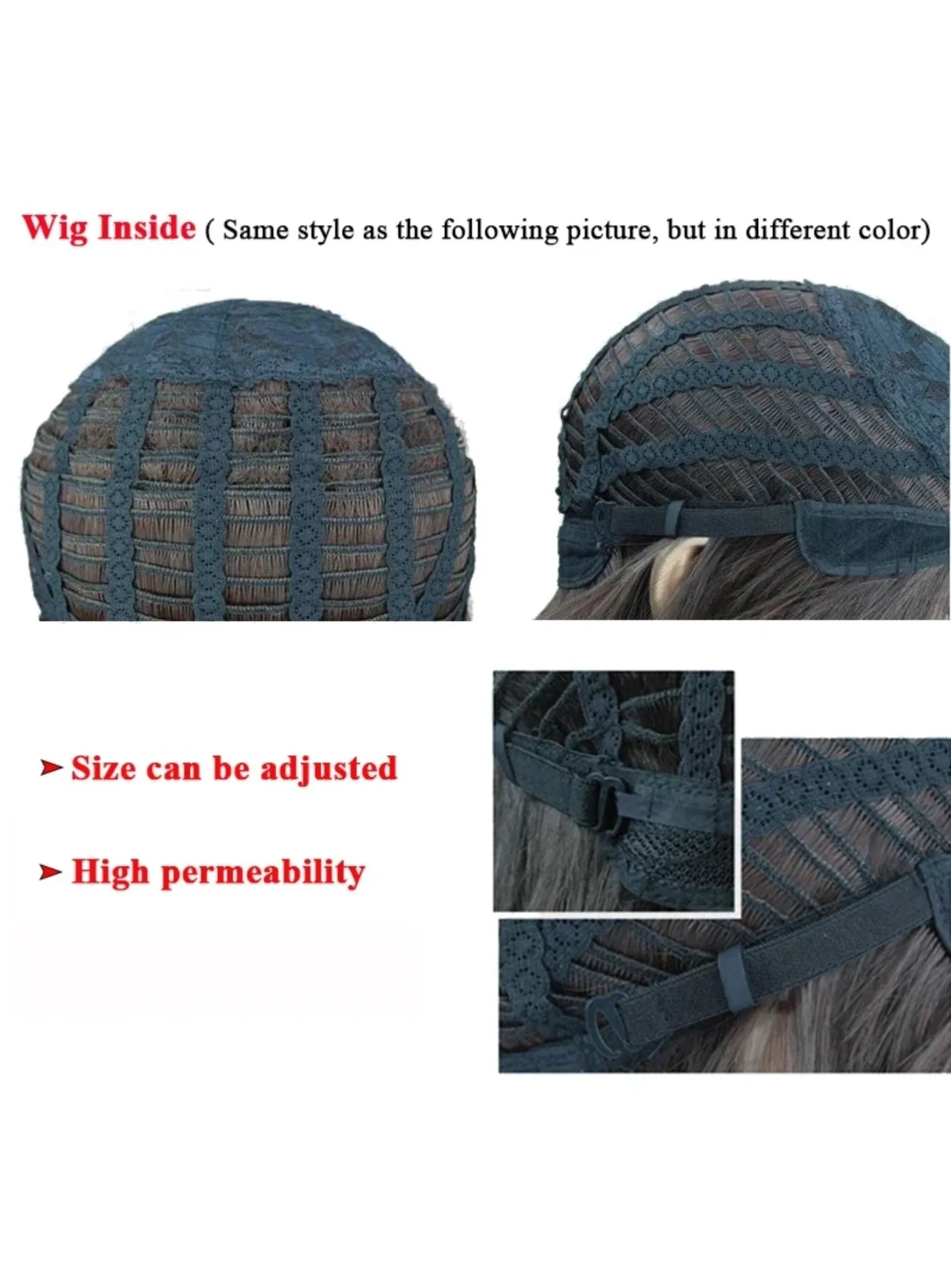 أوما موسومي بريتي ديربي هيشي أمازون شعر مستعار تأثيري مع آذان وذيل أنيمي لعبة لعب الأدوار زي حفلة الدعامة الشعر الاصطناعية