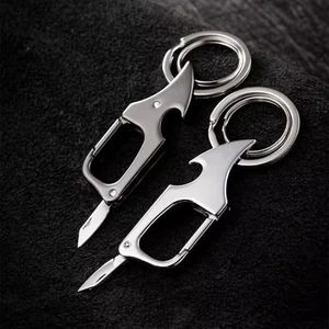 Multi function keychain with FFolding Knife, detachable delivery belt, bottle opener, creative personality, anti loss 12 Main Sales Bottle Opener - №7