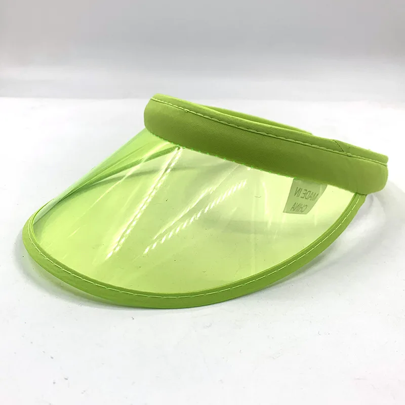 Modische Sommer-Outdoor-Sport-Sonnenschutzkappe Unisex Transparenter Plastik-Visor-Hut Bonbonfarbener PVC-Sonnenschutzhut UV-Schutzhut – Detail 16