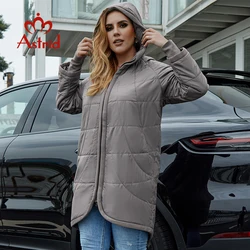 2022 nova jaqueta de inverno feminina com capuz zíper plus size casaco feminino outono 5xl roupas sólida quente parka roupas am-2075