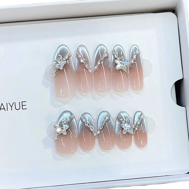 

Purely handmade phototherapy wearing nail dialogue temperament reuse removable nail patch