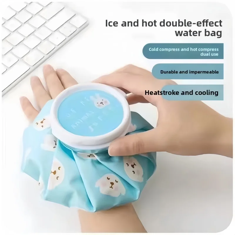 Reusable Cartoon Ice Pack Cold Hot Compress Water Filled Portable Foldable Home For Knee Ankle Sprain Children Cooling