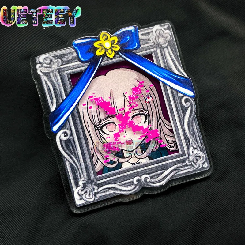 

UETEEY COS Anime Badge Portrait Acrylic Pendant Kokichi Ouma Chiaki Nanami Accessories for Clothes Brooch Pin Backpack Decor