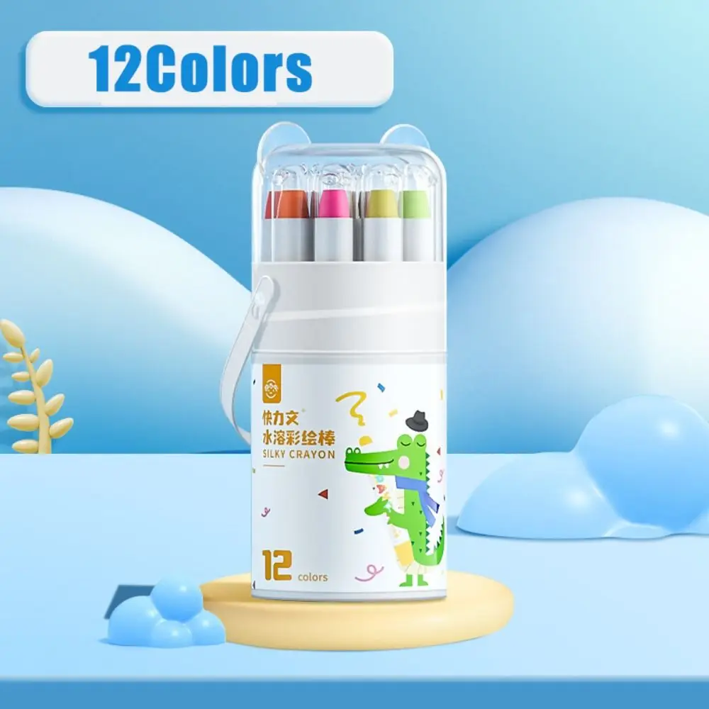 12/24/36/48Colors High Quality Washable Oil Pastels Erasable Not Dirty Hands Painting Tools With Storage Box Wax Pencil Students