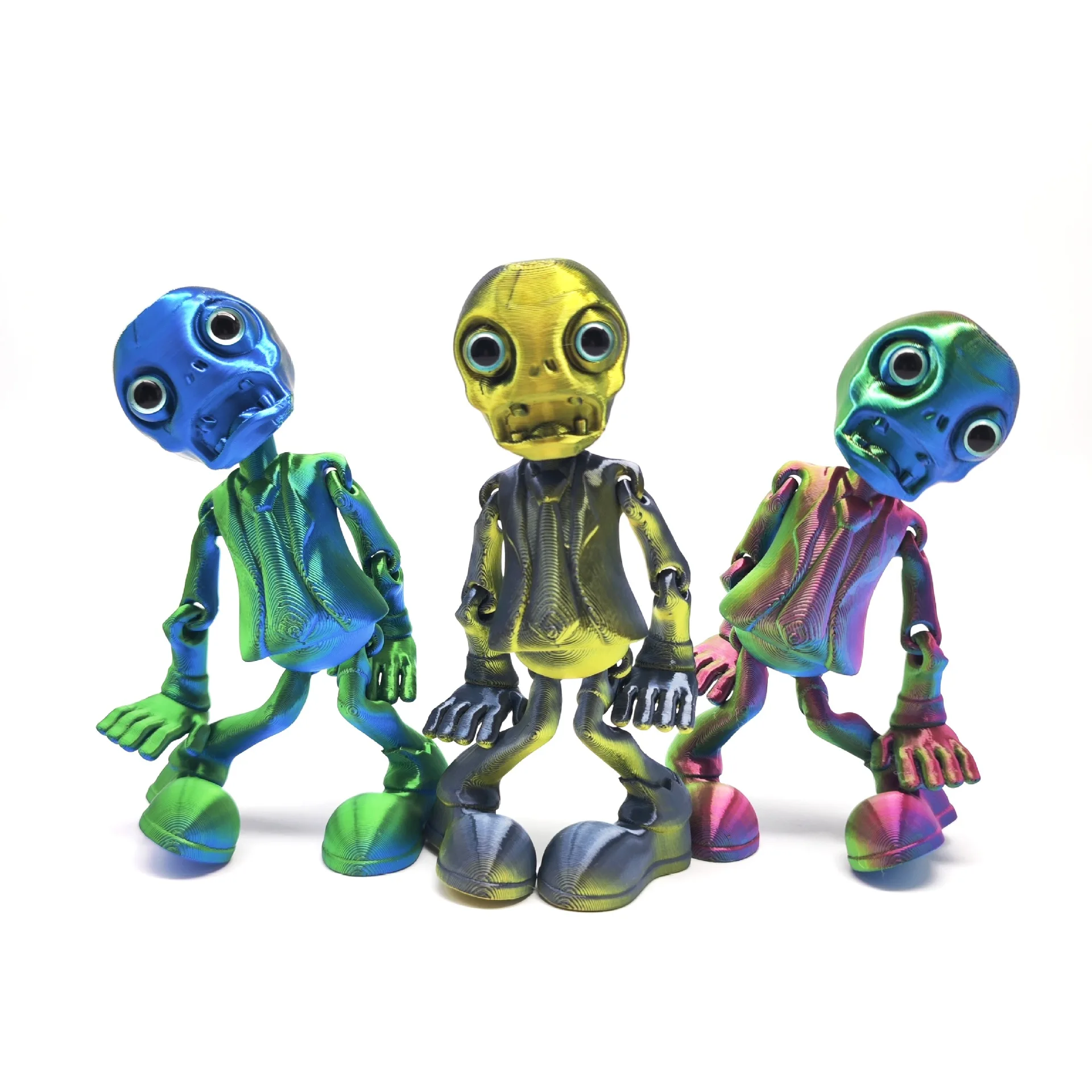 Cabeza de juguete de zombis de terror con impresión 3D 360 °   Juntas giratorias, juguete divertido y creativo móvil, modelo de zombis simulado, adorno, regalo de Halloween