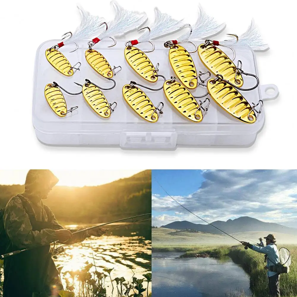 10Pcs Bionic Baits Polish Surface Sharply Hook Increase Fishing Rate Metal Bionic Hard Baits Freshwater Fishing Lures