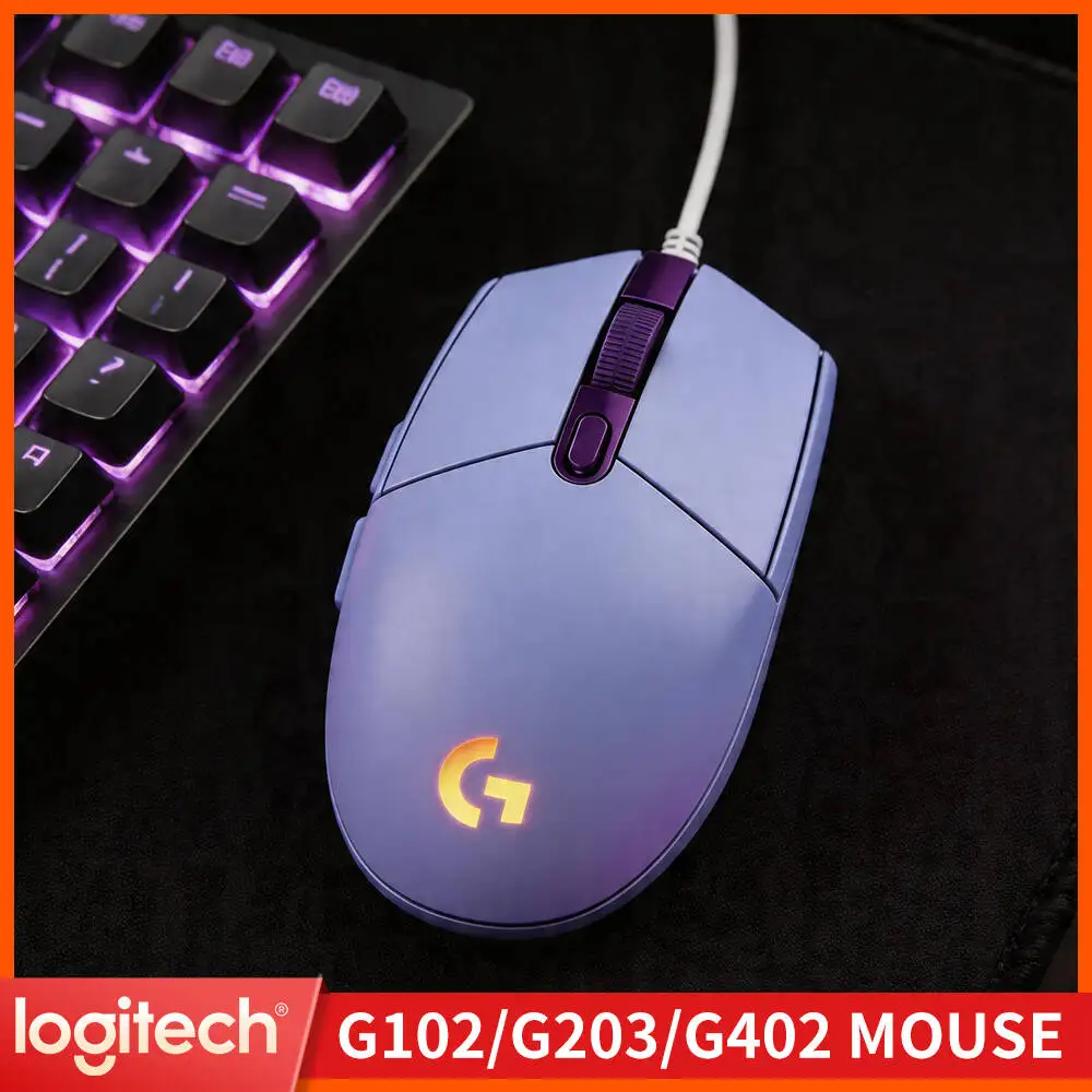 Logitech G102 Gaming Mouse, 8x Faster Response, RGB Lighting, 6 Programmable Buttons, Ergonomic Grip for Long Gaming Sessions