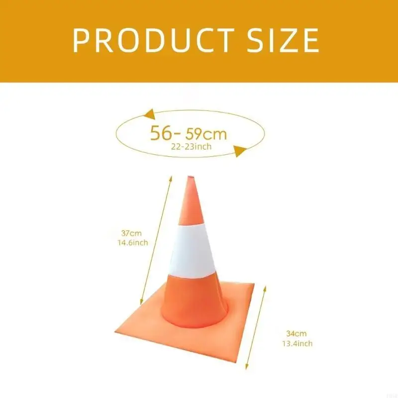 Couvre-chef cône circulation nouveauté 195E, chapeau pour adultes, chapeau routier pour garçons filles, joli