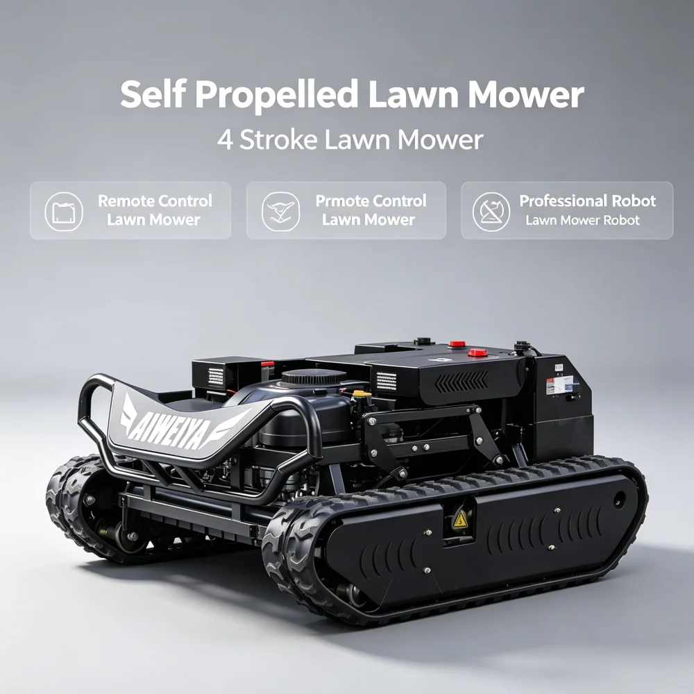 Customized Durable Self Propelled Lawn Mower Lawn Mower Robot For Secondary Forest Undergrowth Cleaning Forest Road Side Weed