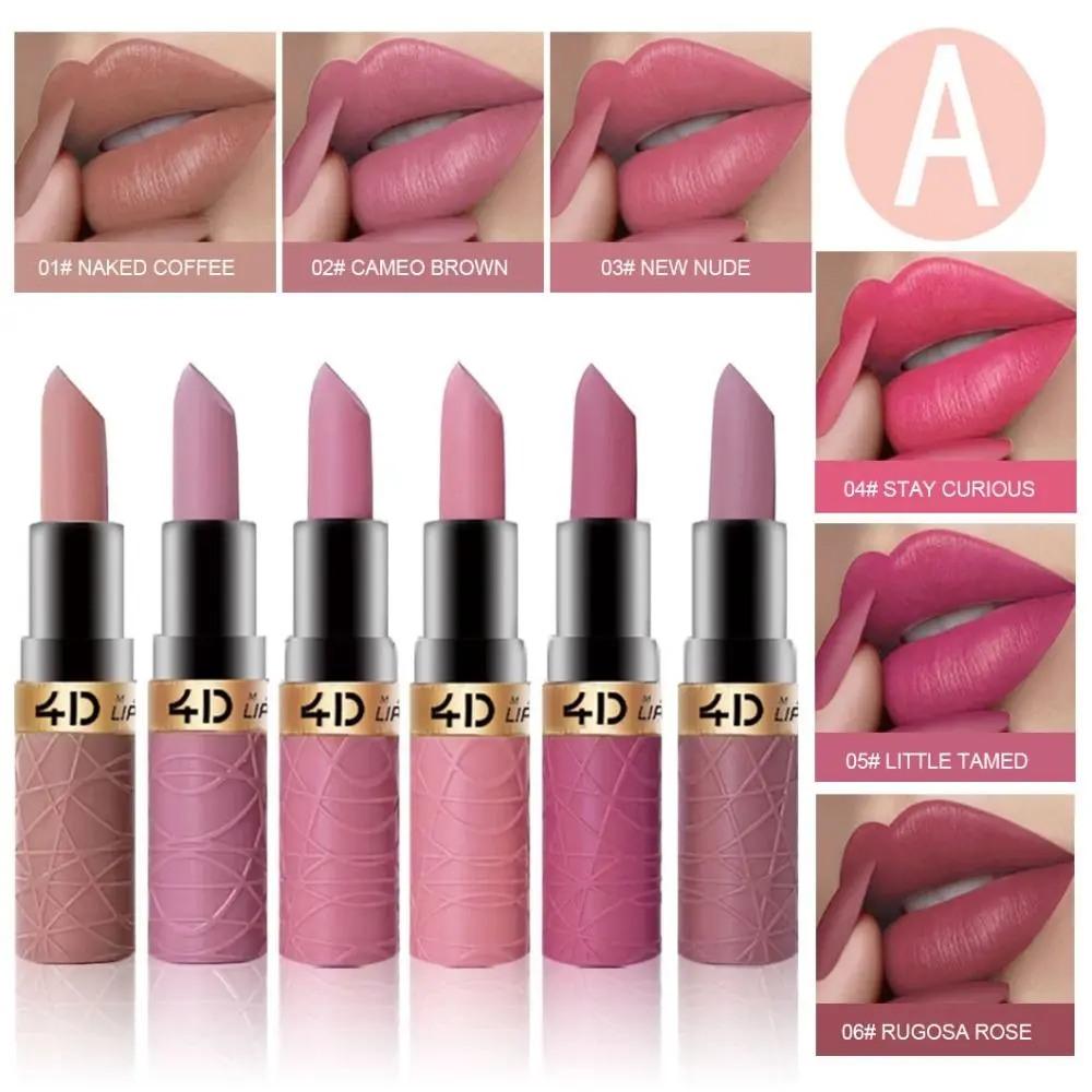 Waterproof Matte Lipstick New Long Lasting Velvet Velvet Lip Gloss Matte Non-stick cups Nude Dark Lipstick Set