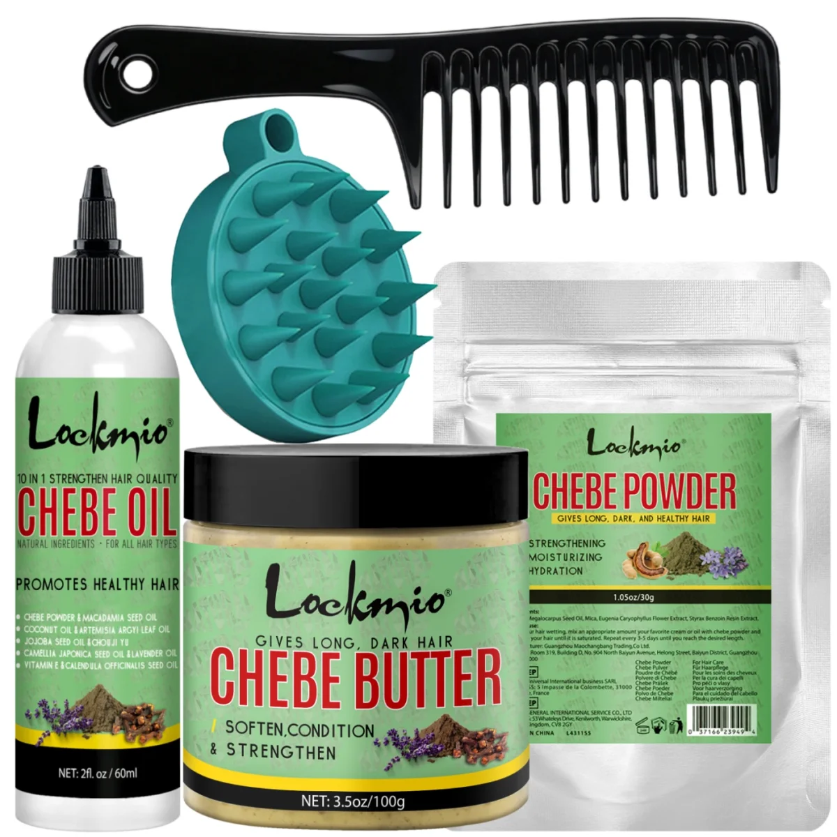 Unisex Chebe Hair Care Set （ Oil, Powder & Butter)Strengthening Hair Anti-Loss Products，Hydration and Nurishment Chebe Care Kit